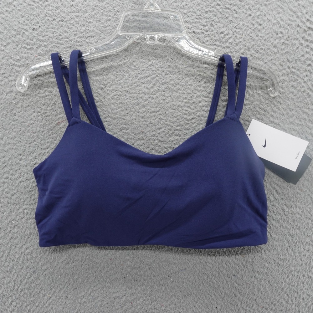 Nike Zenvy Dri-FIT Light Support Strappy Sports Bra Midnight Navy XL NEW